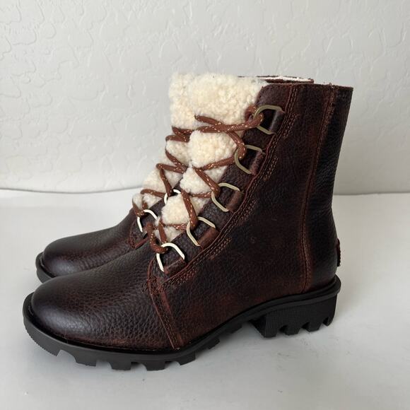 Sorel Waterproof Phoenix leather lace up boots 6 NWOT - Picture 4 of 13